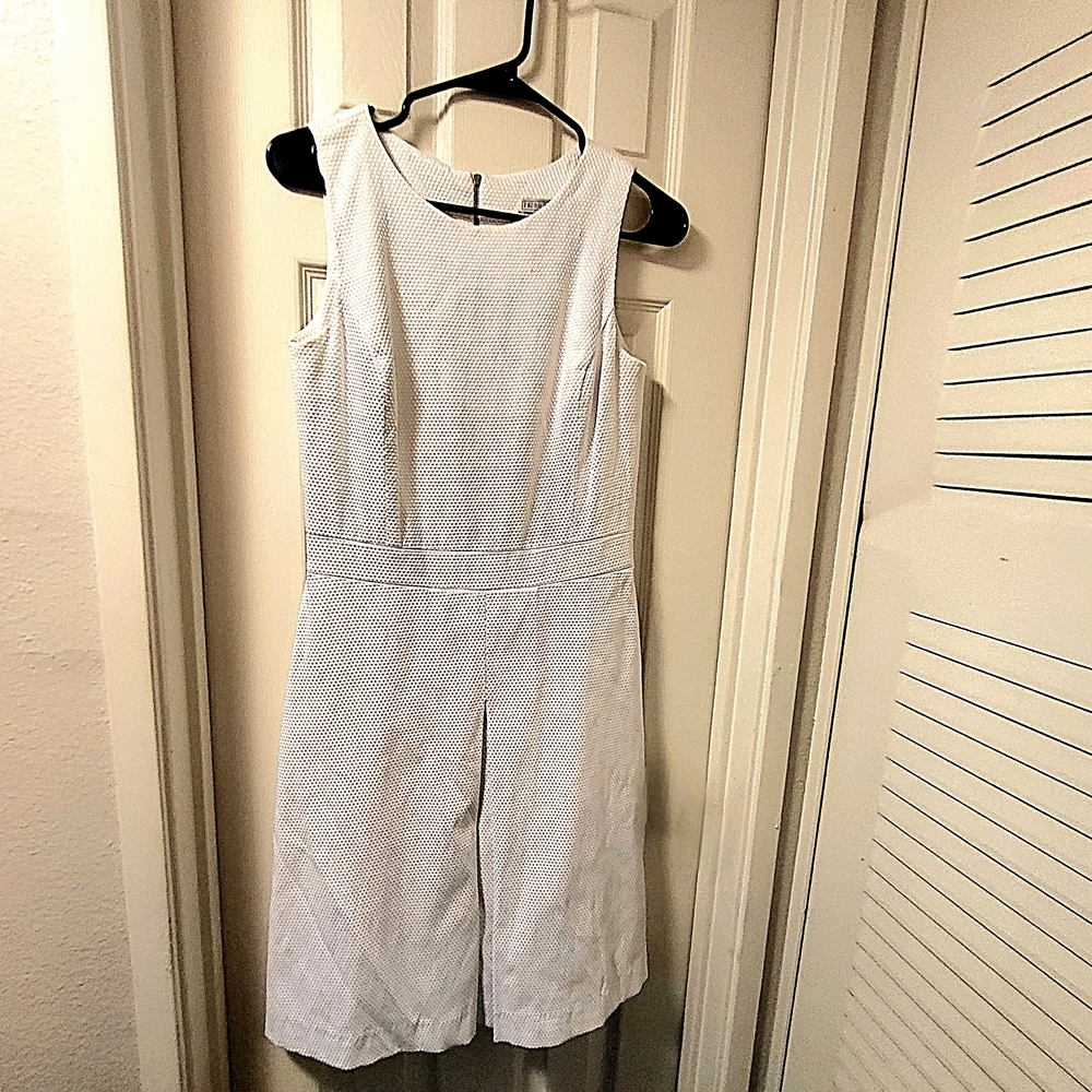 Pedro Motta Elegant White Sleeveless Textured Mini Dress Women's Size 36